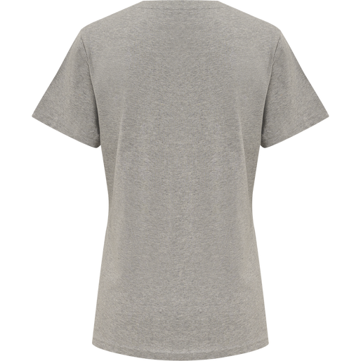 hmlRED BASIC T-SHIRT S/S WOMAN, GREY MELANGE, packshot