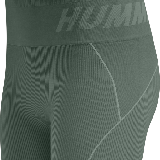 hmlTE CHRISTEL SEAMLESS MW TIGHTS, LILY PAD/ LAUREL WREATH MELANGE hmlTE CHRISTEL SEAMLESS MW TIGHTS, LILY PAD/ LAUREL WREATH MELANGE, packshot