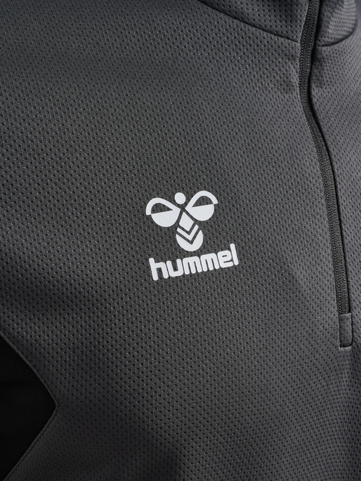 hmlAUTHENTIC HALF ZIP SWEAT, ASPHALT hmlAUTHENTIC HALF ZIP SWEAT, ASPHALT, packshot