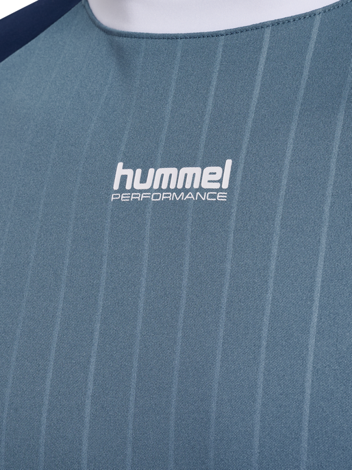 hmlPULSE STRIPE T-SHIRT S/S, BLUE MIRAGE/DRESS BLUE, packshot