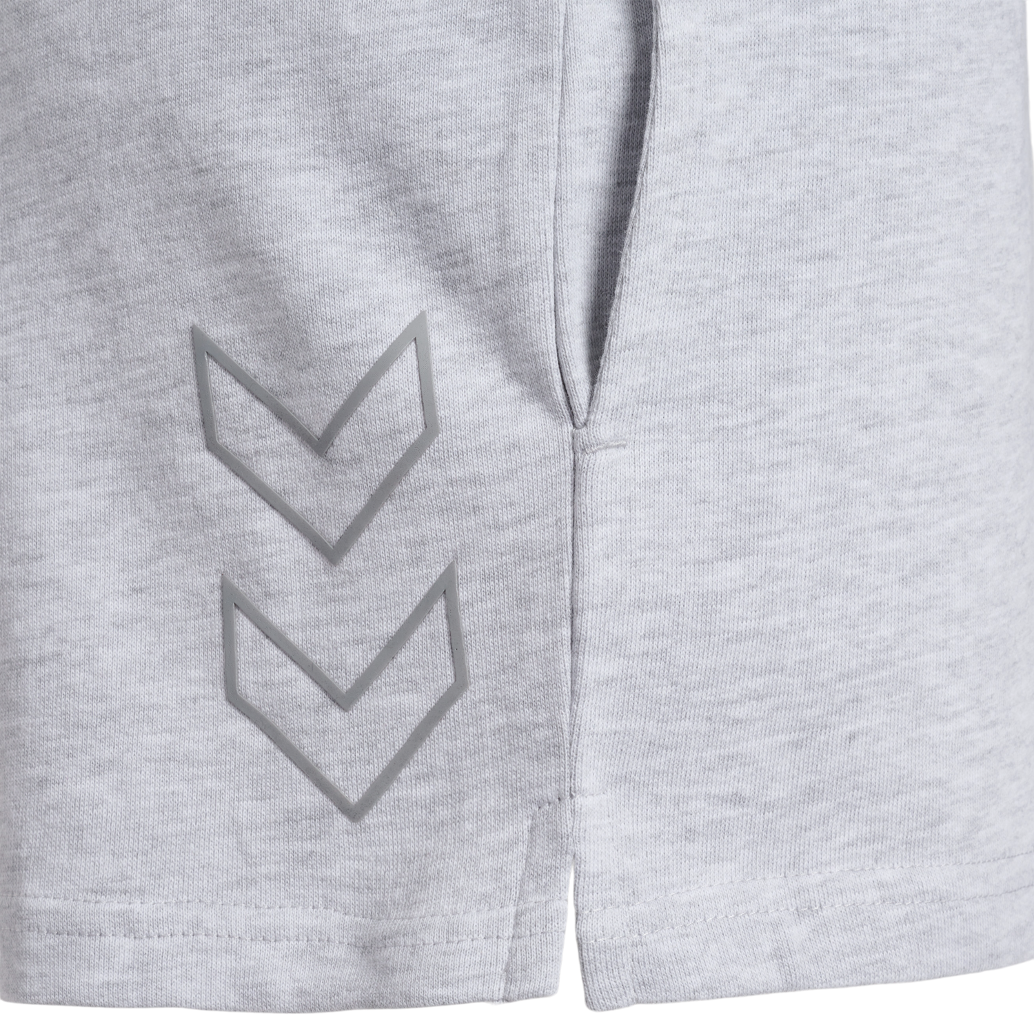 hmlLGC SENNA SWEAT SHORTS, LIGHT GREY MELANGE, packshot