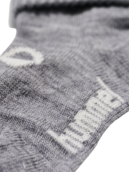 hmlMINI WOOL SOCKS, GREY MELANGE, packshot