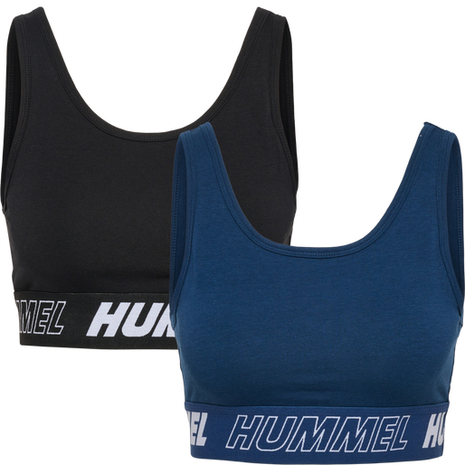 hmlTE MAJA 2-PACK COTTON SPORTS TOP, BLACK, packshot