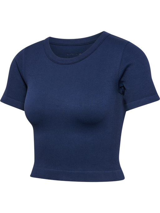 hmlPULSE SEAMLESS RIB W T-SHIRT S/S, DRESS BLUES hmlPULSE SEAMLESS RIB W T-SHIRT S/S, DRESS BLUES, packshot