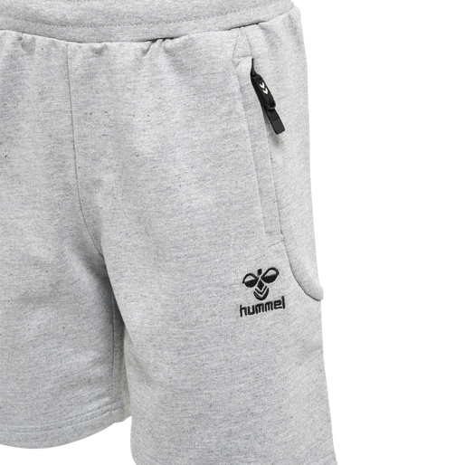 hmlMOVE GRID COTTON SHORTS KIDS, GREY MELANGE, packshot