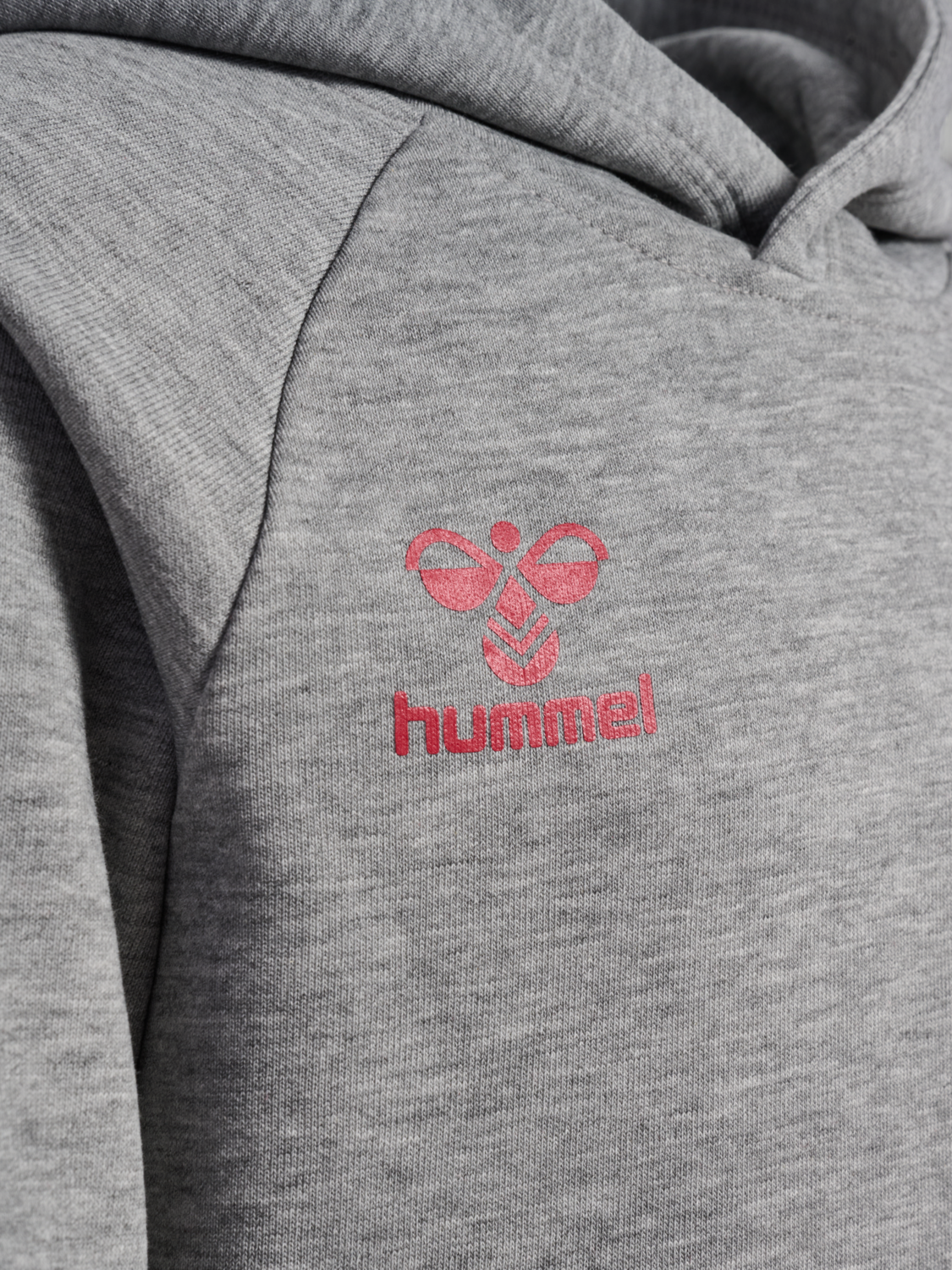 hmlJR REG DBU HOODIE, GREY MELANGE, packshot