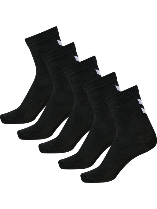 hmlMAKE MY DAY SOCK 5-PACK, BLACK/BLACK hmlMAKE MY DAY SOCK 5-PACK, BLACK/BLACK, packshot