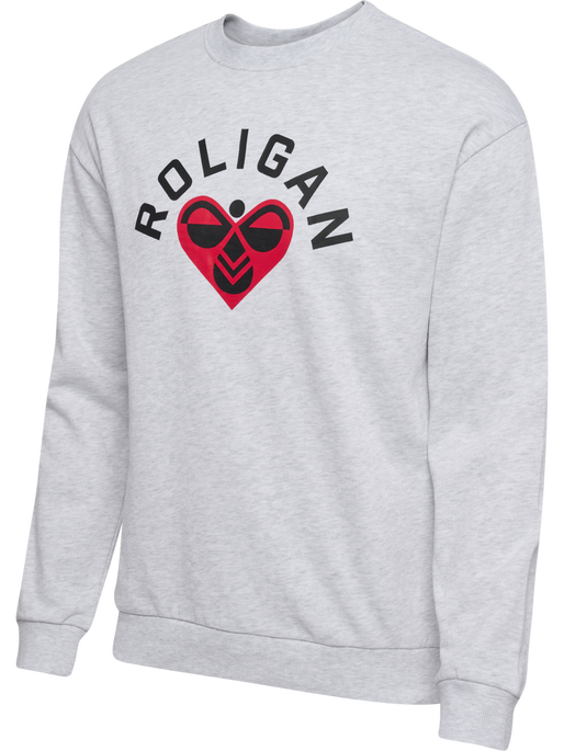 hmlROLIGAN SWEATSHIRT, LIGHT GREY MELANGE, packshot