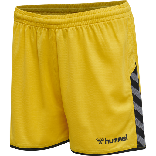 hmlAUTHENTIC POLY SHORTS WOMAN, SPORTS YELLOW/BLACK, packshot