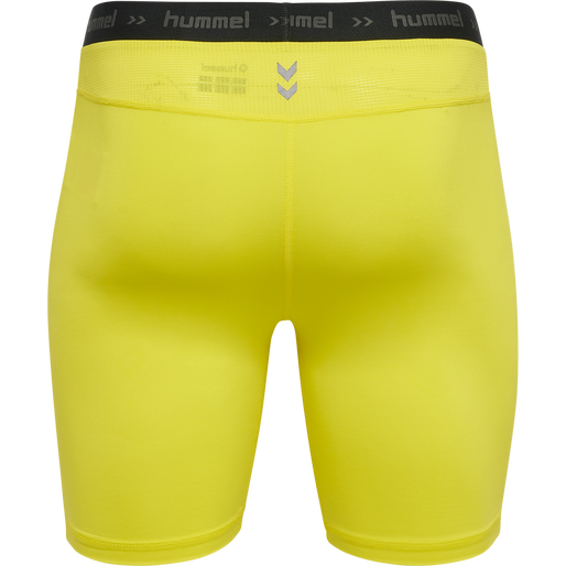 HML FIRST PERFORMANCE TIGHT SHORTS, BLAZING YELLOW, packshot