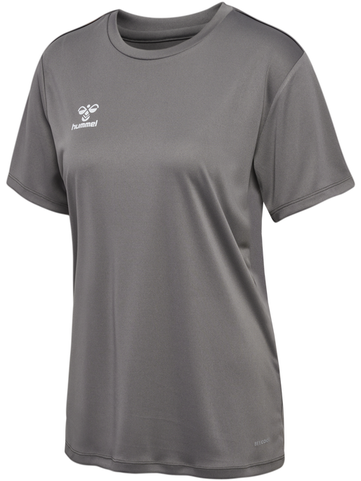 hmlESSENTIAL JERSEY S/S WOMAN, STEEL GRAY, packshot