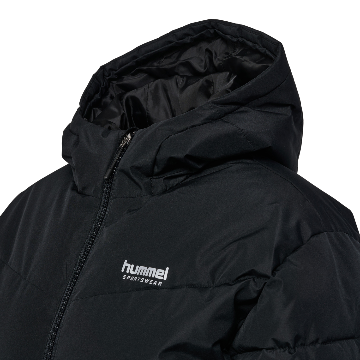 hmlLGC MIA LONG PUFF COAT, BLACK, packshot