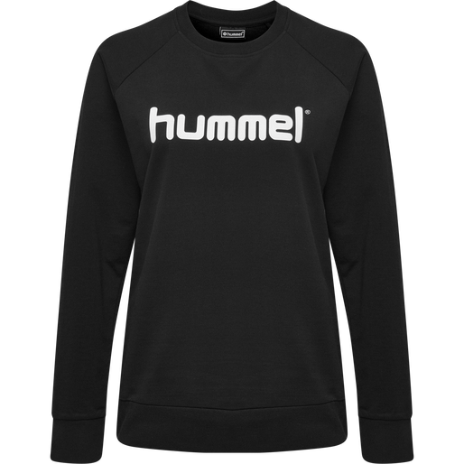 HMLGO COTTON LOGO SWEATSHIRT WOMAN, BLACK, packshot