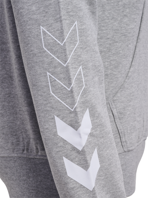 hmlELEMENTAL HOODIE, GREY MELANGE, packshot