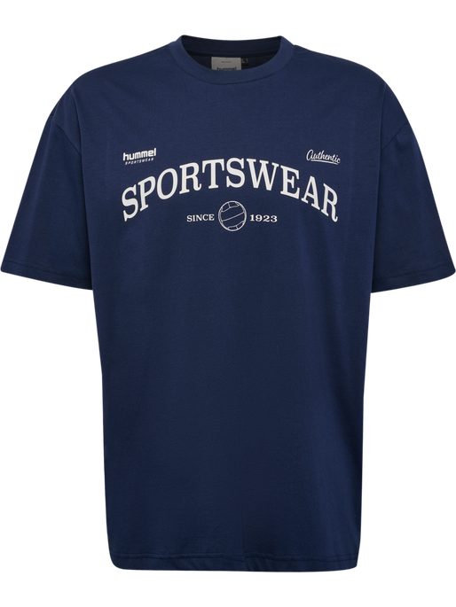 hmlLOOSE TEE S/S CLUB SPORTSWEAR, DRESS BLUES, packshot