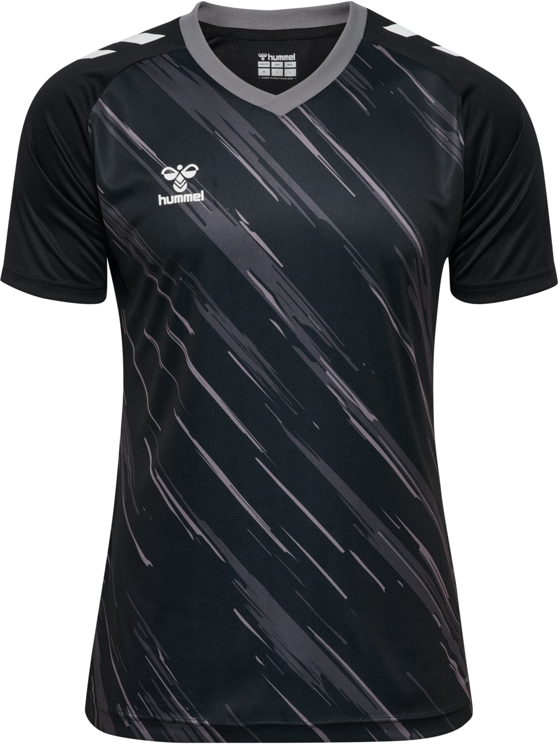 hmlMATCH TRIUMPH JERSEY S/S, BLACK/STEEL GRAY, packshot