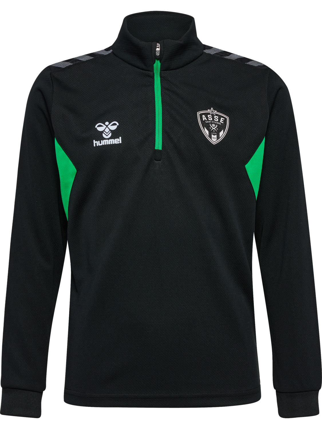 ASSE 23/24 TR HALF ZIP SWEAT KIDS, BLACK, packshot