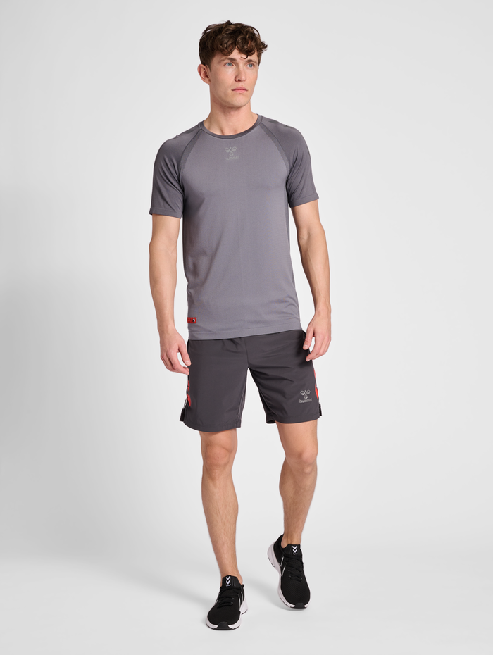 hmlPRO GRID SEAMLESS S/S, FORGED IRON/QUIET SHADE, model
