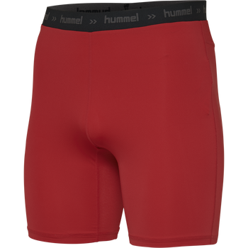 HML FIRST PERFORMANCE TIGHT SHORTS, TRUE RED, packshot