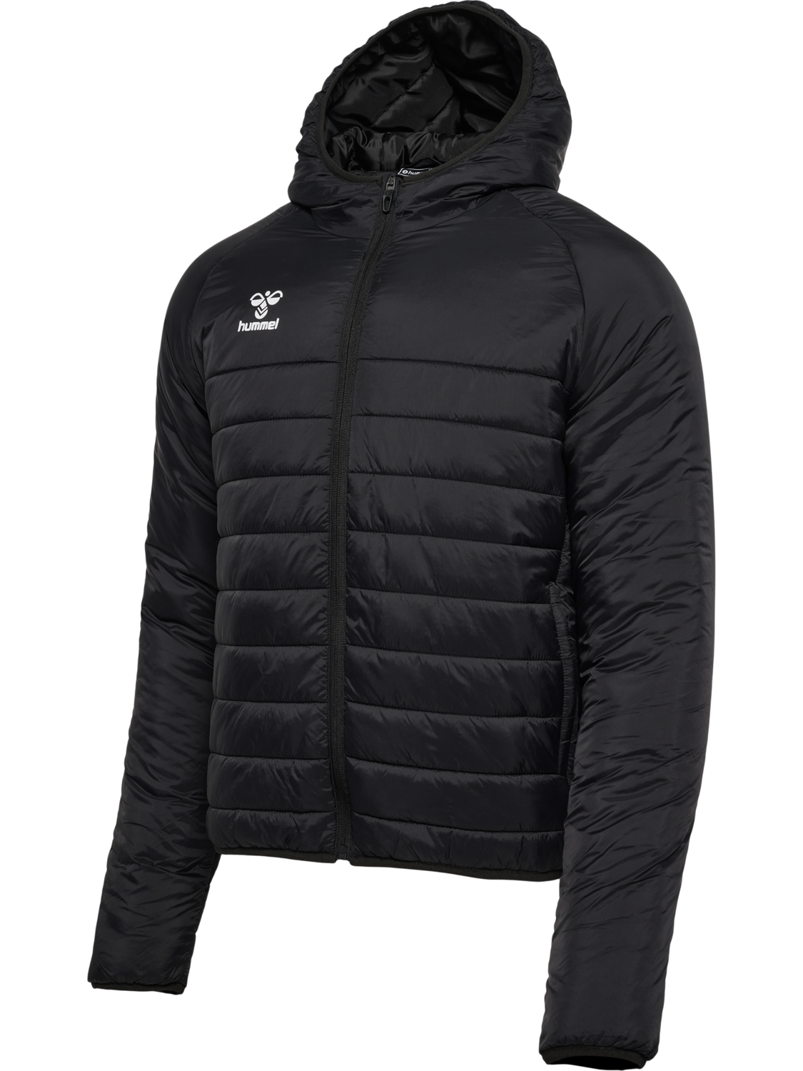 hmlGO QUILTED HOOD JACKET, BLACK, packshot