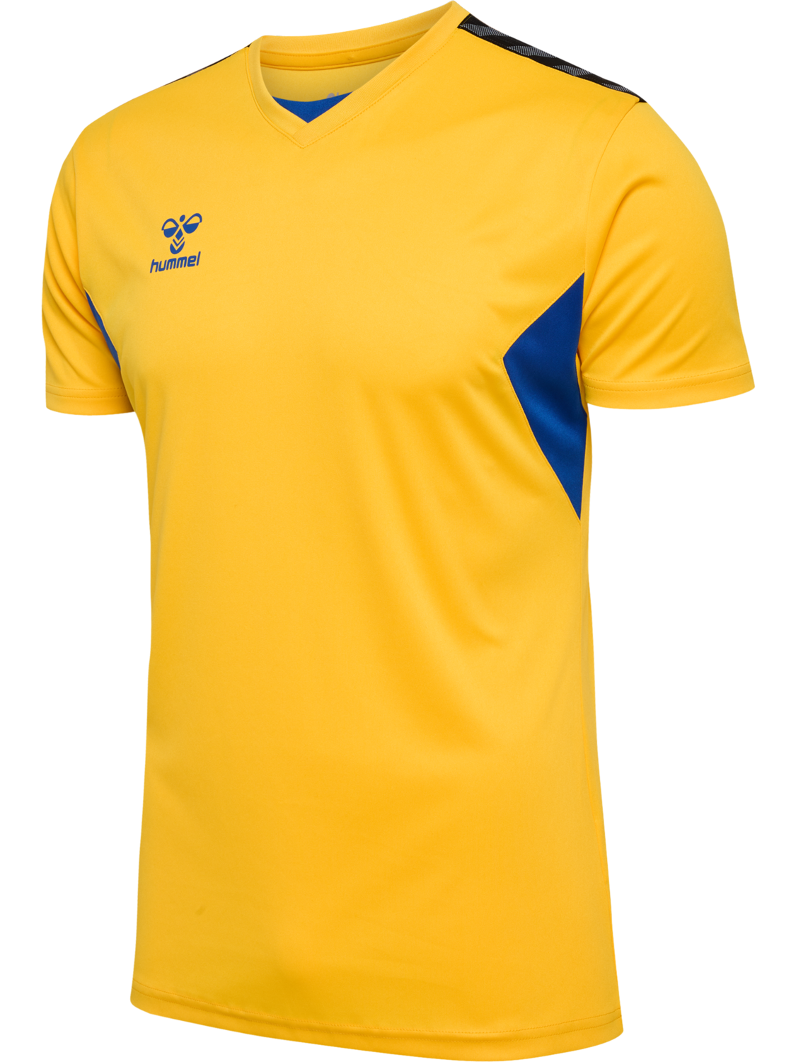 hmlAUTHENTIC PL JERSEY S/S, SPORTS YELLOW/TRUE BLUE, packshot