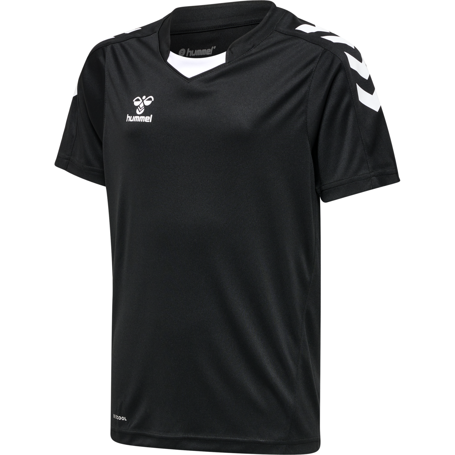 hmlCORE XK POLY JERSEY S/S KIDS, BLACK, packshot