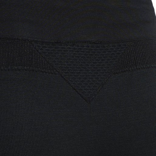 hmlCLEA SEAMLESS MID WAIST TIGHTS, BLACK MELANGE, packshot