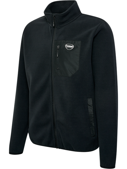 hmlLGC SUM FLEECE JACKET, BLACK, packshot