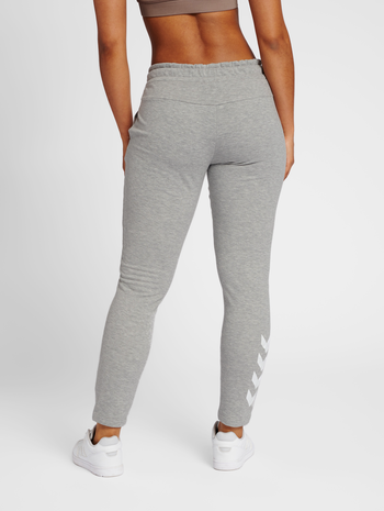 hmlNONI 2.0 TAPERED PANTS, GREY MELANGE, model