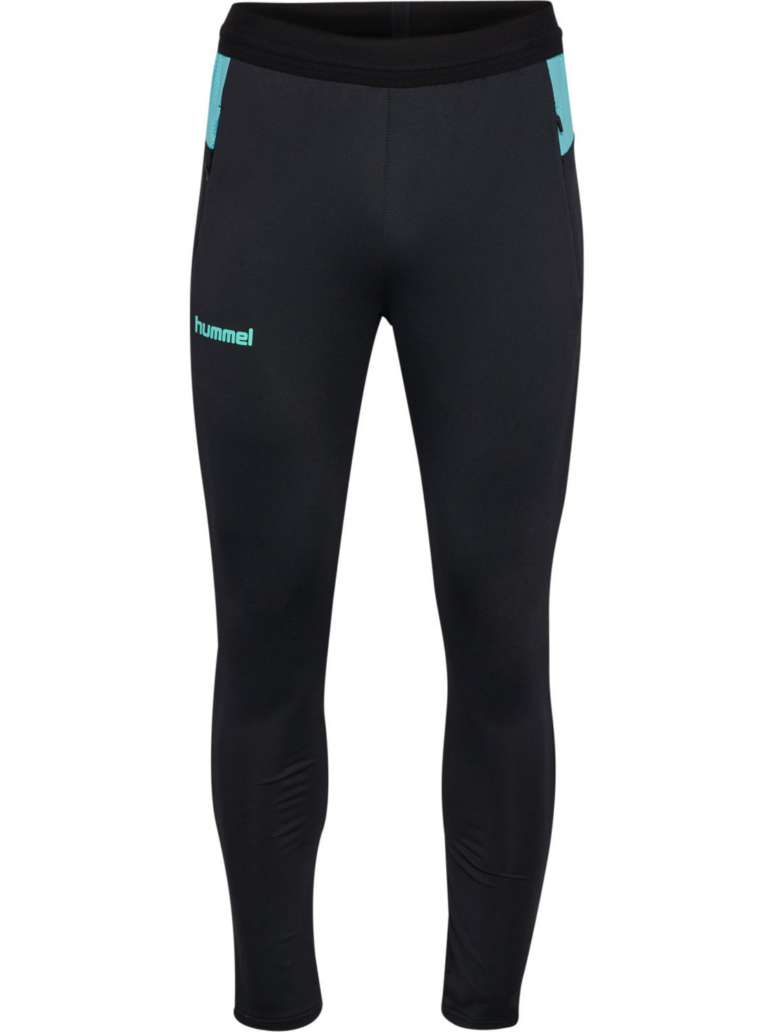 hmlBLAZE 2.0 TRAINING PANTS, BLACK/POOL BLUE, packshot