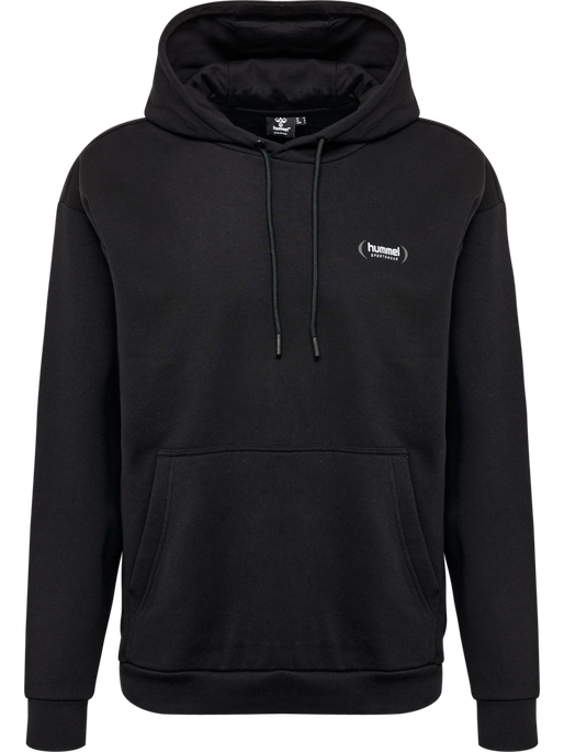 hmlFELIX LOOSE HOODIE, BLACK hmlFELIX LOOSE HOODIE, BLACK, packshot