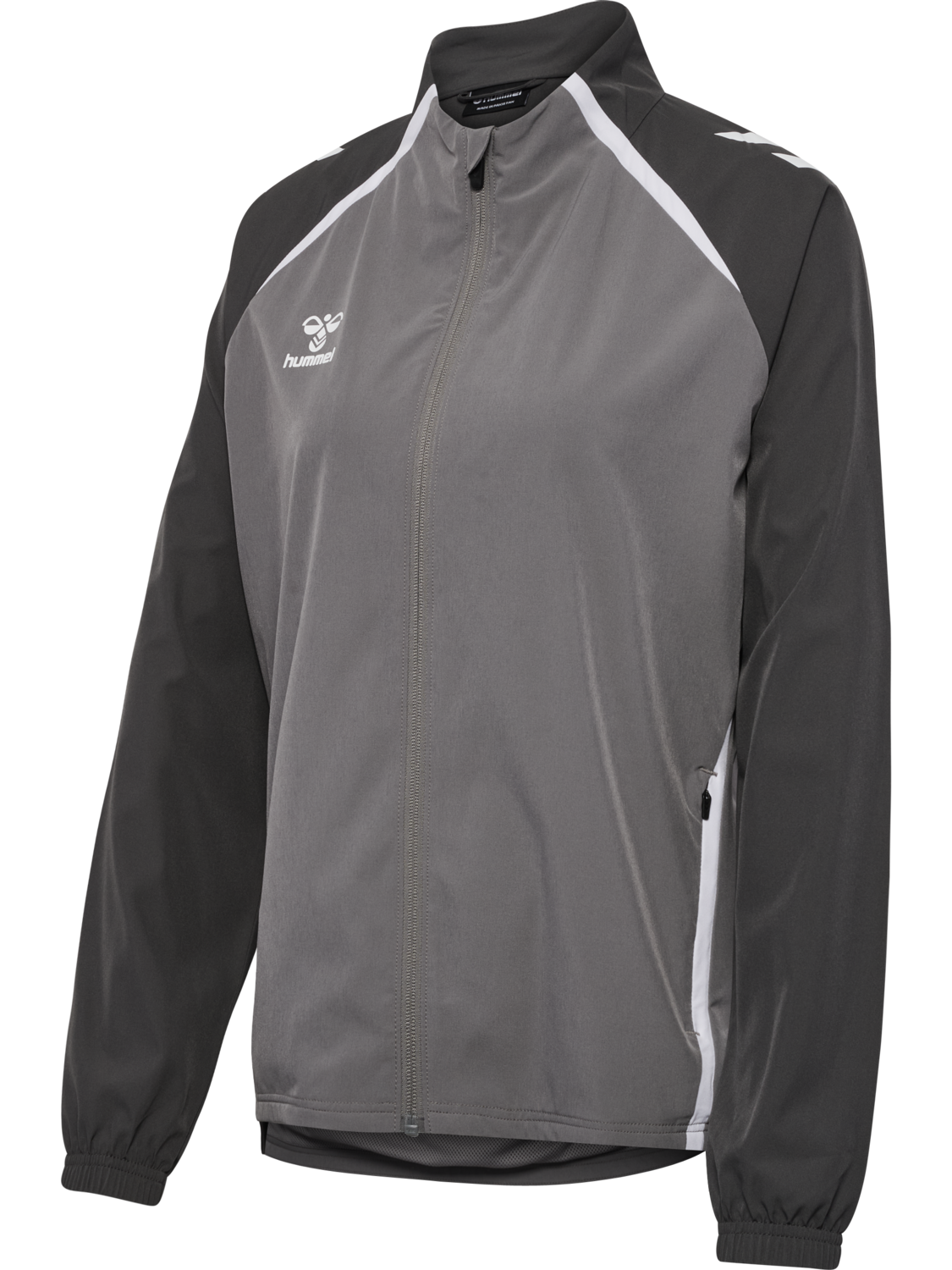 hmlLEAD 2.0  WOVEN JACKET WOMAN, STEEL GRAY/ASPHALT, packshot