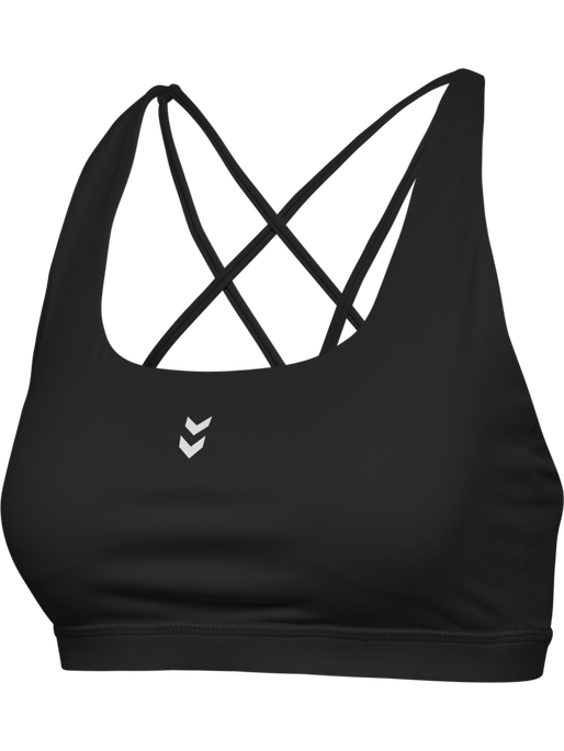 hmlHIIT IMPACT STRAP BRA, BLACK, packshot