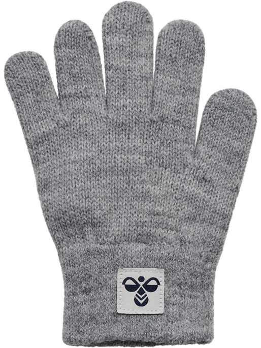hmlJR KNIT GLOVES 2-PACK, GREY MELANGE hmlJR KNIT GLOVES 2-PACK, GREY MELANGE, packshot