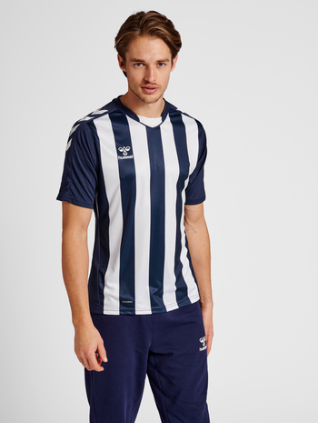 hmlCORE XK STRIPED JERSEY S/S, MARINE, model