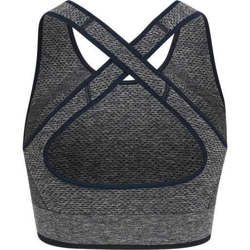 hmlMT UNA SEAMLESS SPORTS TOP, BLUE NIGHTS MELANGE, packshot