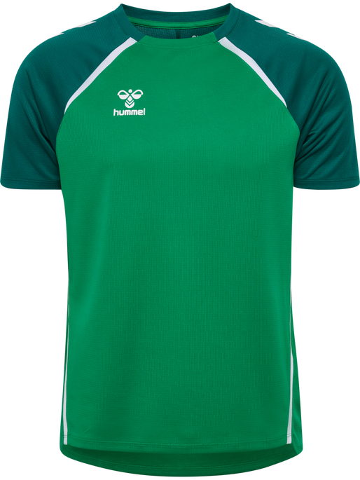 hmlLEAD 2.0 JERSEY S/S, JELLY BEAN/EVERGREEN, packshot