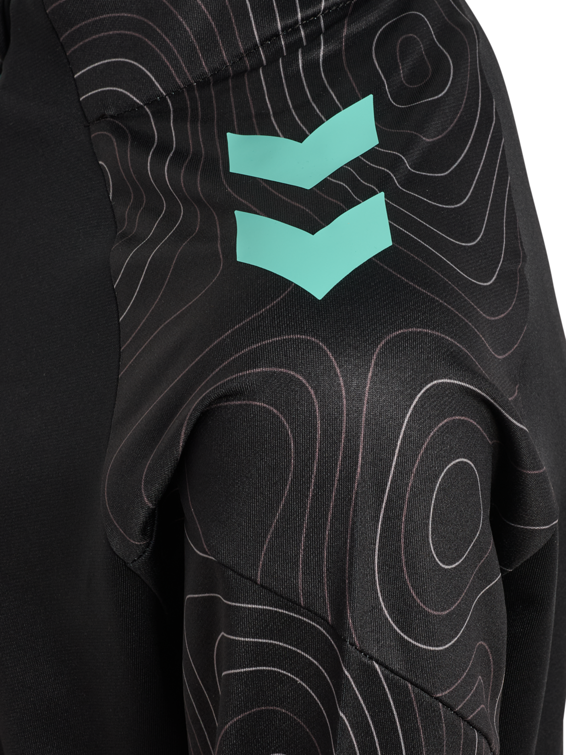 hmlBLAZE 2.0 TRAINING HALF ZIP KIDS, BLACK/POOL BLUE, packshot