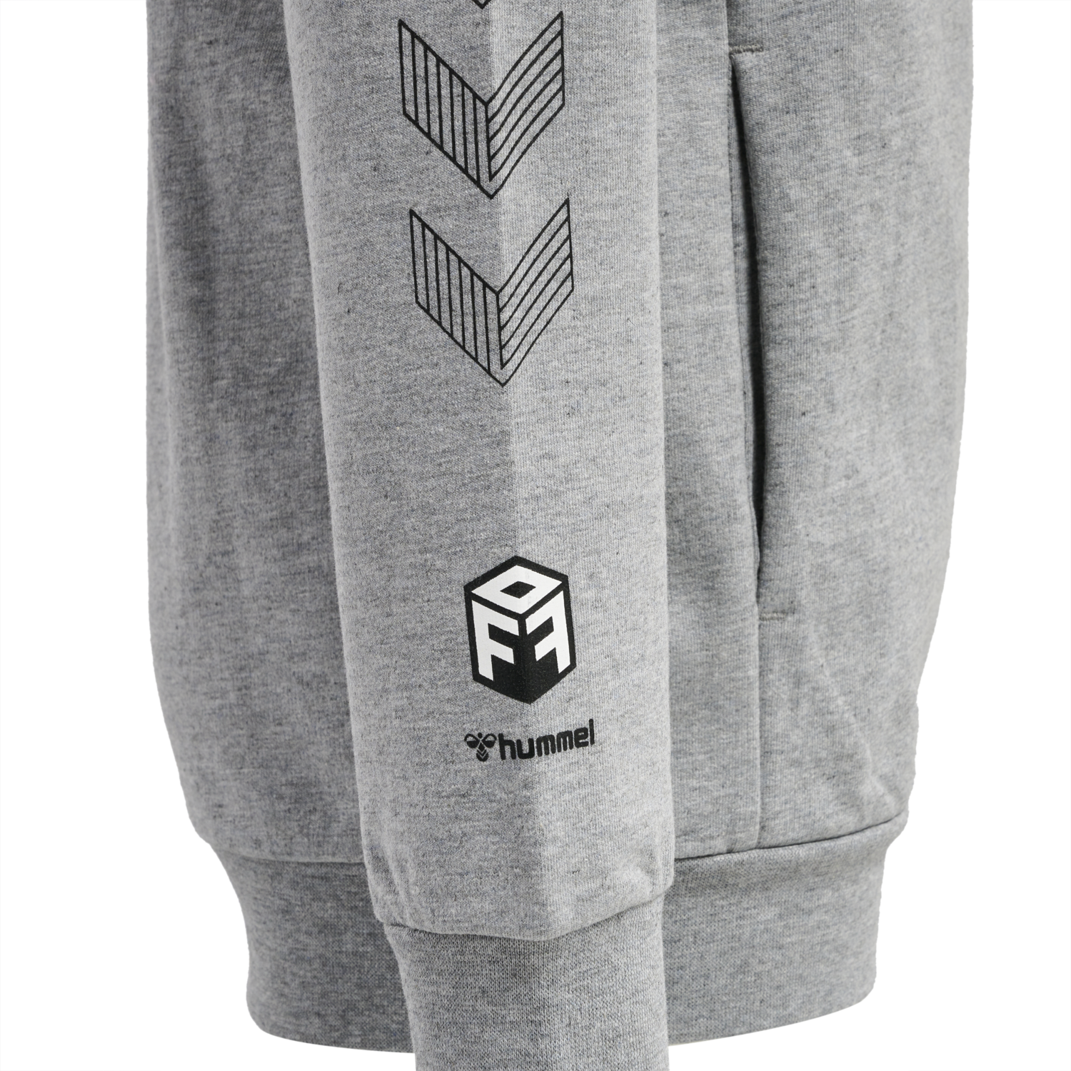 hmlMOVE GRID COTTON SWEATSHIRT KIDS, GREY MELANGE, packshot