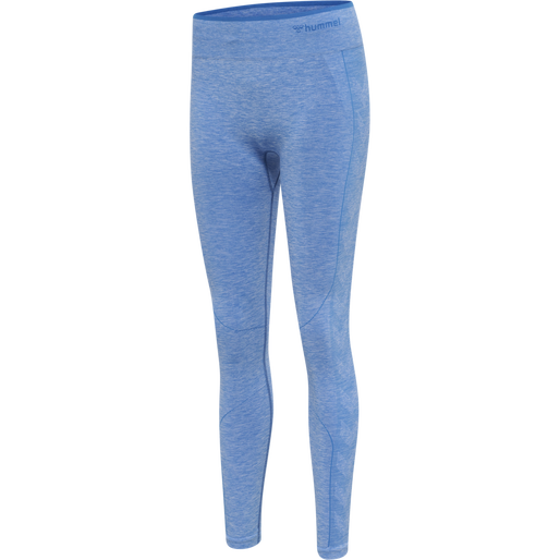 hmlMT UNA SEAMLESS MID WAIST TIGHTS, MARINA MELANGE hmlMT UNA SEAMLESS MID WAIST TIGHTS, MARINA MELANGE, packshot