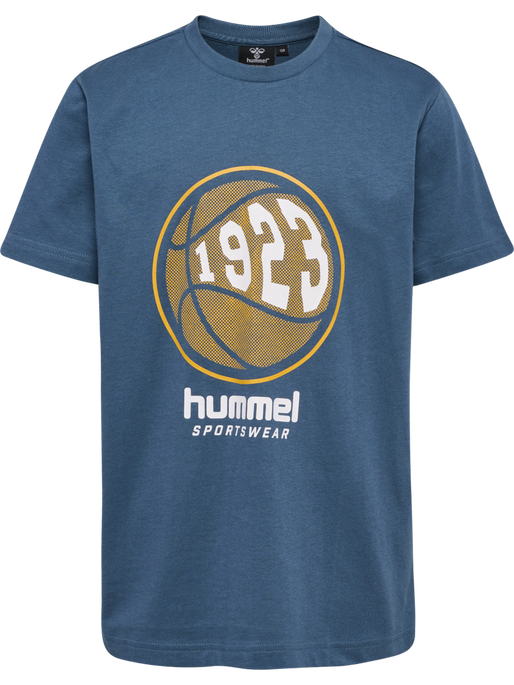 hmlLEO T-SHIRT S/S, BERING SEA, packshot