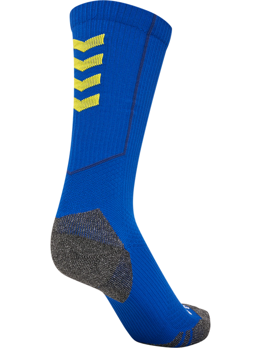 hmlPRO TRAINING SOCKS HIGH, TRUE BLUE/BLAZING YELLOW, packshot