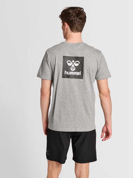 hmlOFFGRID TEE S/S, GREY MELANGE/FORGED IRON, model