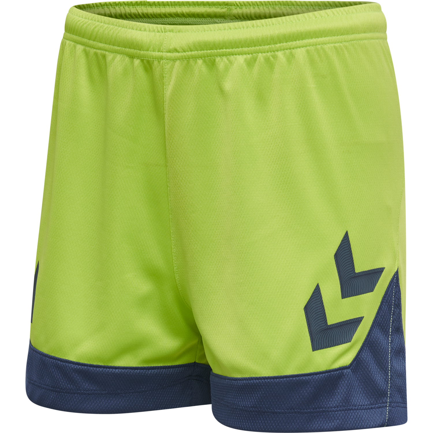 hmlLEAD WOMENS POLY SHORTS, LIME PUNCH, packshot