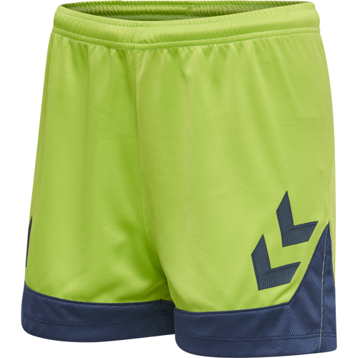 hmlLEAD WOMENS POLY SHORTS, LIME PUNCH, packshot