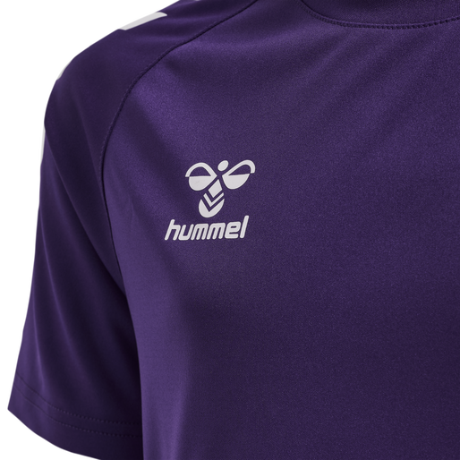 hmlCORE XK CORE POLY TEE S/S KIDS, ACAI/WHITE, packshot