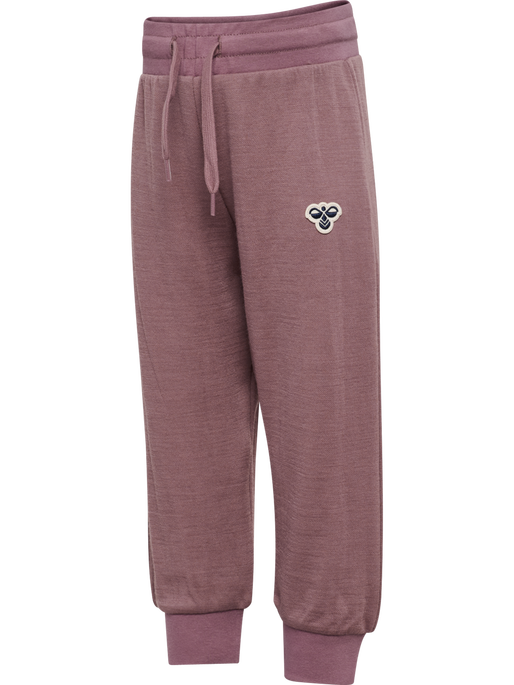 hmlMINI WOOL PANTS BEE, TWILIGHT MAUVE, packshot