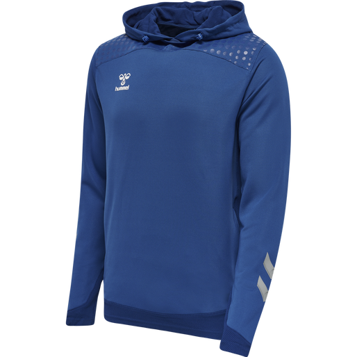 hmlLEAD POLY HOODIE, TRUE BLUE, packshot