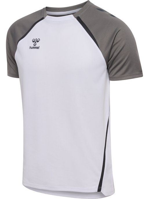 hmlLEAD 2.0 JERSEY S/S, WHITE/STEEL GRAY, packshot