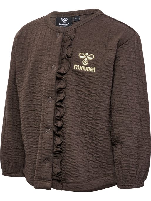 hmlISSA SWEAT JACKET, CHOCOLATE BROWN, packshot